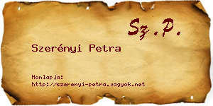 Szerényi Petra névjegykártya