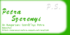 petra szerenyi business card